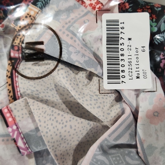 Dress Patchwork Bohemian Mini Dress Floral Adjustable spaghetti straps Size M - Picture 11 of 12